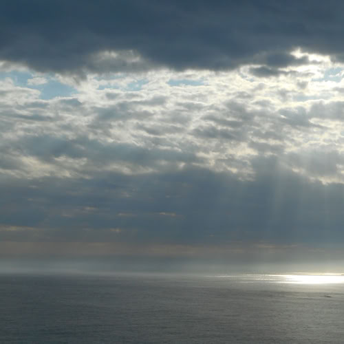 Wolken Ortiguera spanische Atlantikküste