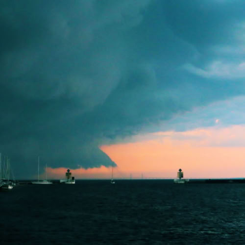 Wolken Böenwalze Falsterbo Schweden