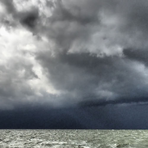 Wolken Böenwalze Nordsee